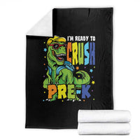 I am Ready To Crush Pre-K Dinosaur Throw Blanket Cool First Day of School Boy