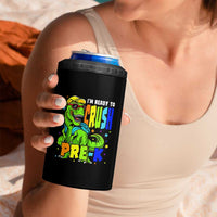 I am Ready To Crush Pre-K Dinosaur 4 in 1 Can Cooler Tumbler Cool First Day of School Boy