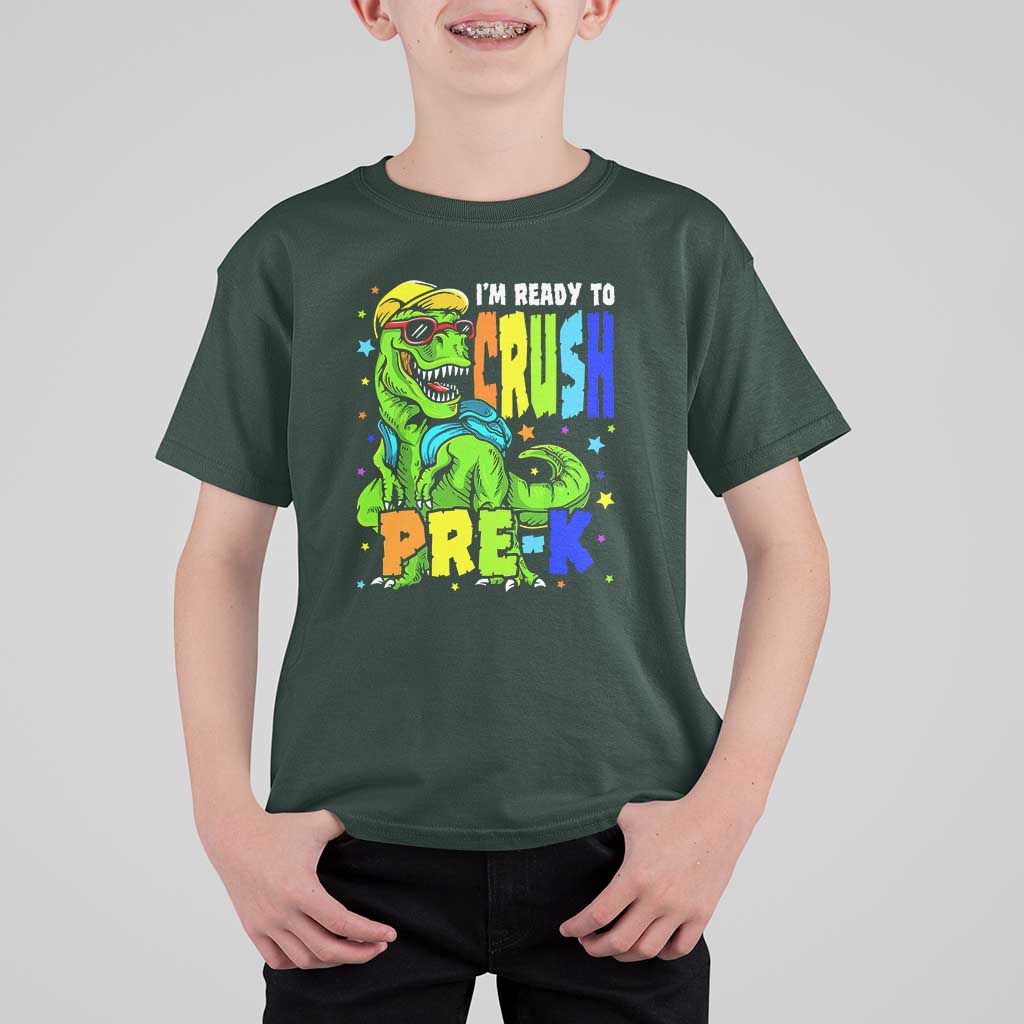 Dinosaur Pre-K T Shirt For Kid I'm Ready To Crush Pre-K, 1st Day of School Boy