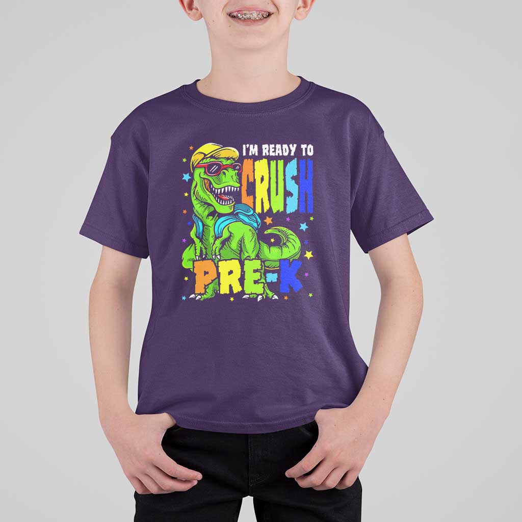 Dinosaur Pre-K T Shirt For Kid I'm Ready To Crush Pre-K, 1st Day of School Boy
