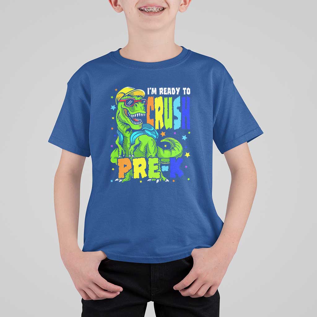 Dinosaur Pre-K T Shirt For Kid I'm Ready To Crush Pre-K, 1st Day of School Boy