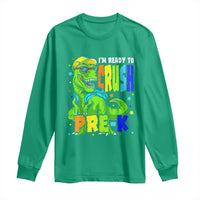 I am Ready To Crush Pre-K Dinosaur Long Sleeve Shirt Cool First Day of School Boy