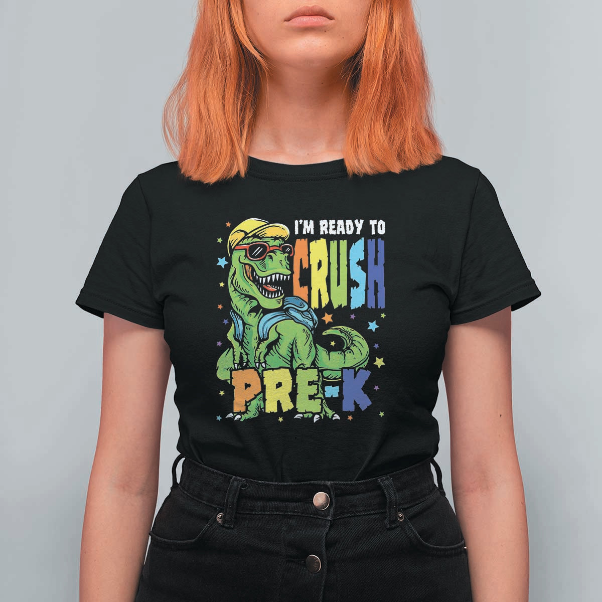 Dinosaur Pre-K T Shirt For Women I'm Ready To Crush Pre-K, 1st Day of School Boy