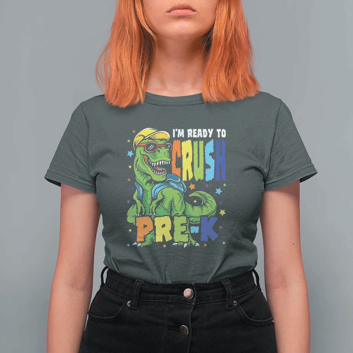 Dinosaur Pre-K T Shirt For Women I'm Ready To Crush Pre-K, 1st Day of School Boy