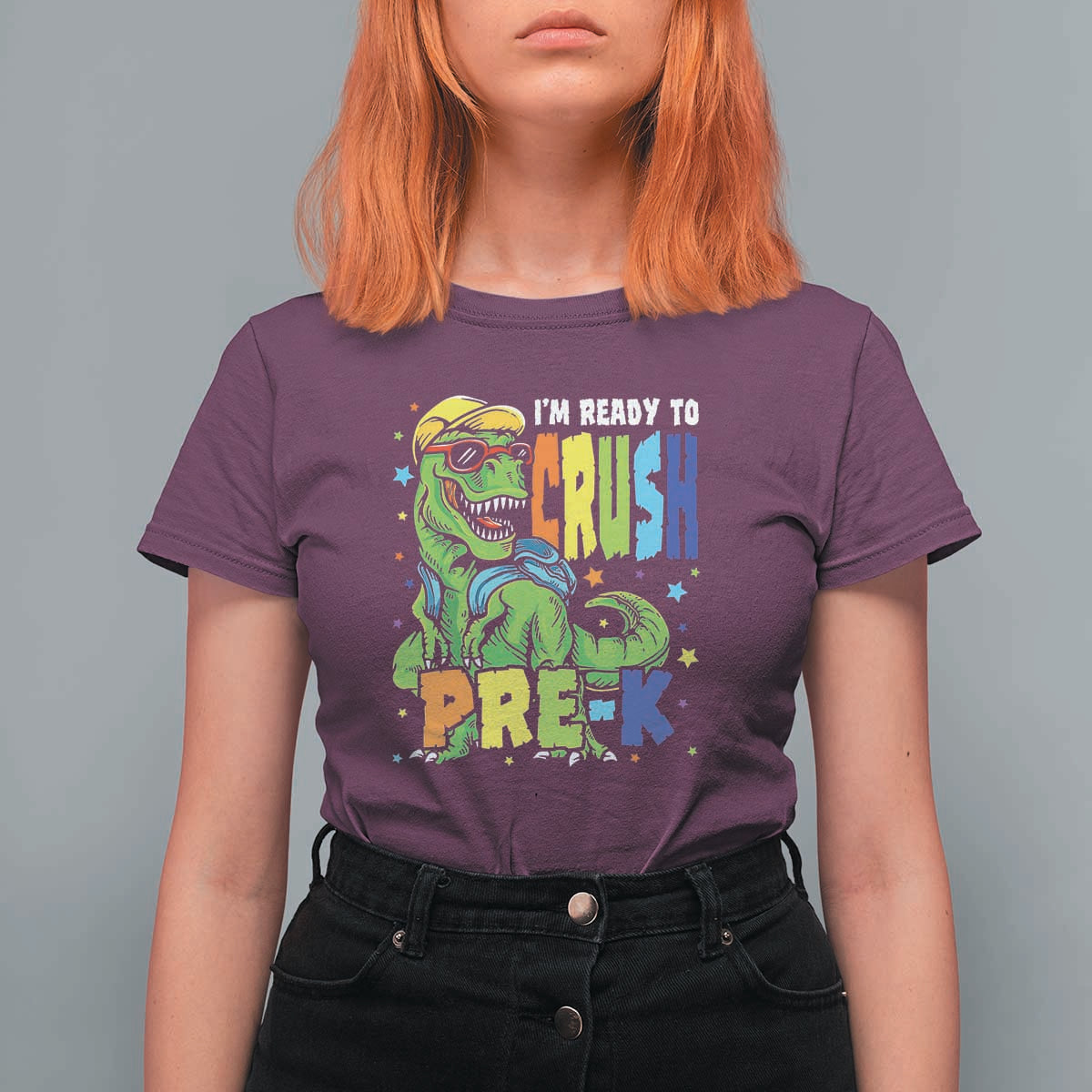 Dinosaur Pre-K T Shirt For Women I'm Ready To Crush Pre-K, 1st Day of School Boy