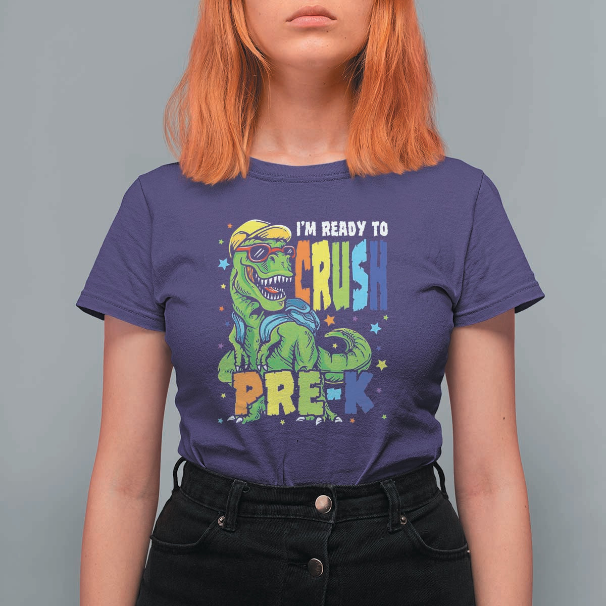 Dinosaur Pre-K T Shirt For Women I'm Ready To Crush Pre-K, 1st Day of School Boy