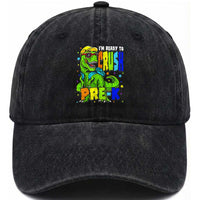 I am Ready To Crush Pre-K Dinosaur Washed Cotton Baseball Cap Cool First Day of School Boy