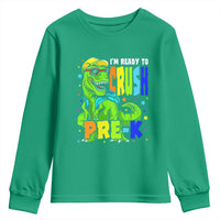I am Ready To Crush Pre-K Dinosaur Youth Sweatshirt Cool First Day of School Boy