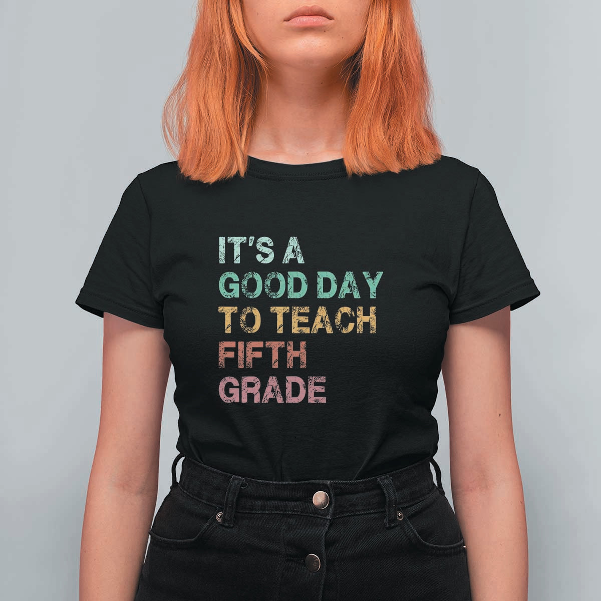 It's A Good Day To Teach 5th Grade T Shirt For Women Vintage Back to School
