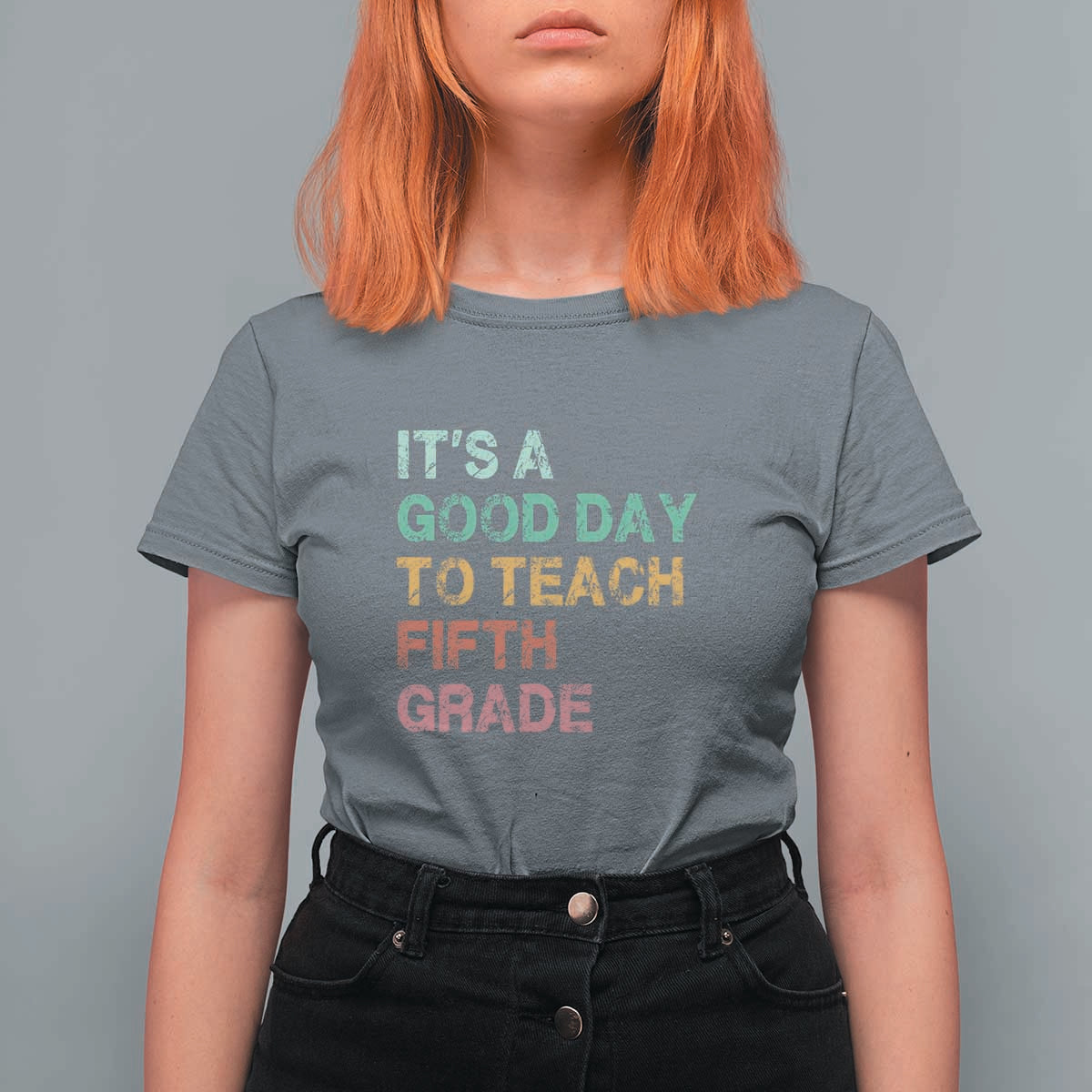 It's A Good Day To Teach 5th Grade T Shirt For Women Vintage Back to School
