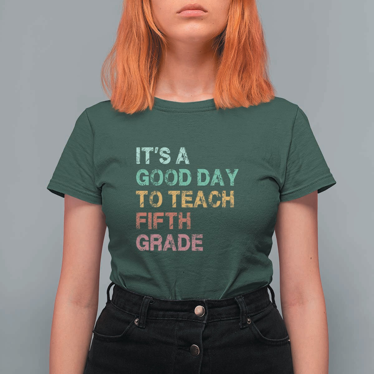 It's A Good Day To Teach 5th Grade T Shirt For Women Vintage Back to School