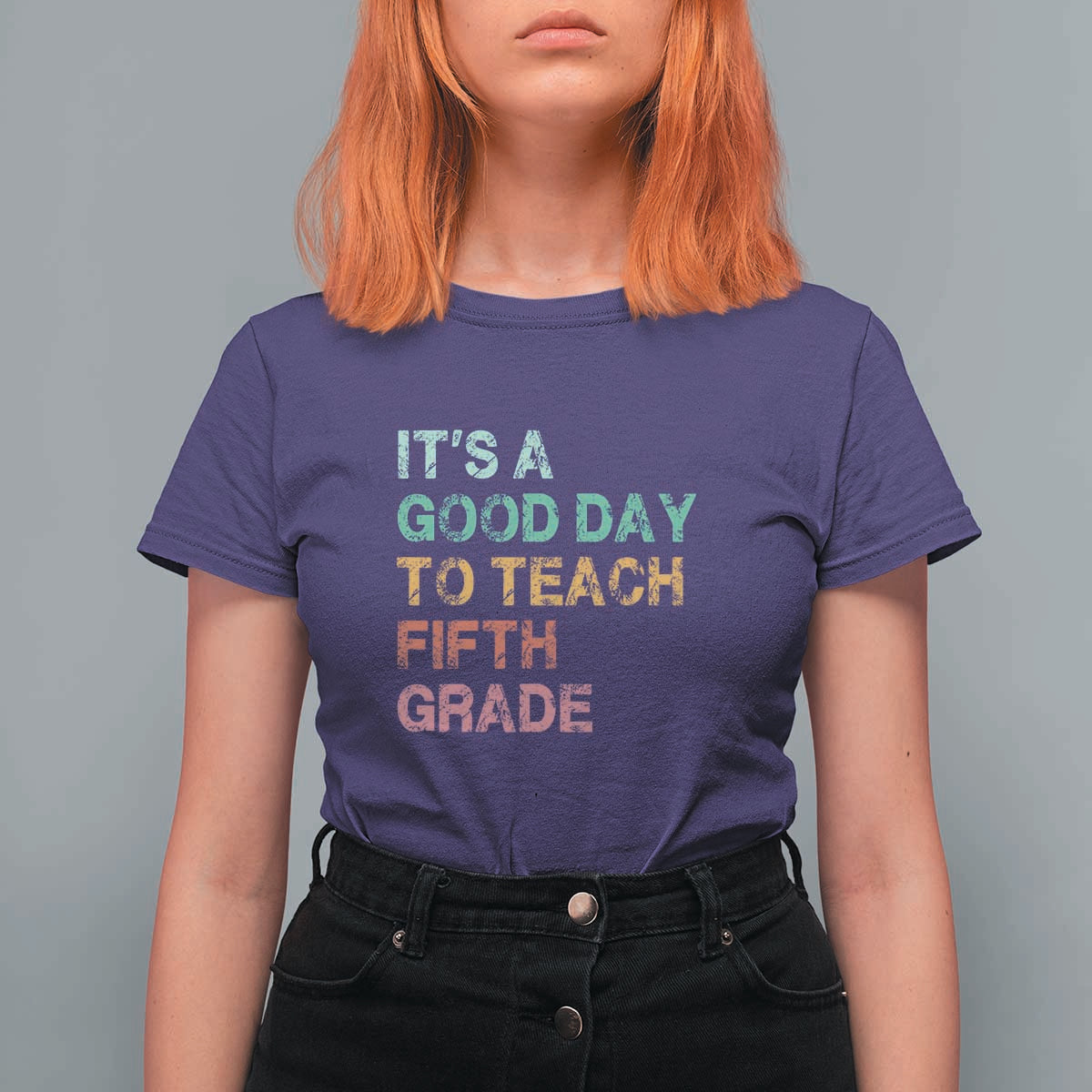 It's A Good Day To Teach 5th Grade T Shirt For Women Vintage Back to School