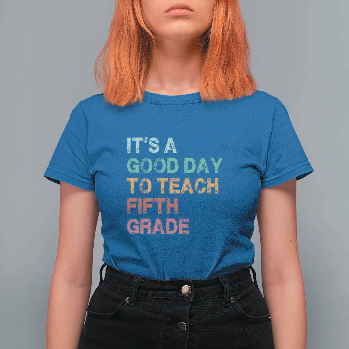 It's A Good Day To Teach 5th Grade T Shirt For Women Vintage Back to School
