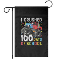 100 Days of School Monster Truck Garden Flag Boys Crushing 100th Day Milestone