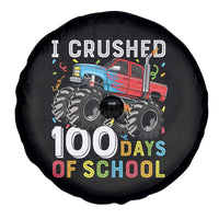 100 Days of School Monster Truck Spare Tire Cover Boys Crushing 100th Day Milestone