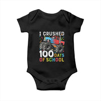 100 Days of School Monster Truck Baby Onesie Boys Crushing 100th Day Milestone