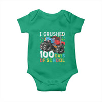 100 Days of School Monster Truck Baby Onesie Boys Crushing 100th Day Milestone