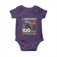 100 Days of School Monster Truck Baby Onesie Boys Crushing 100th Day Milestone