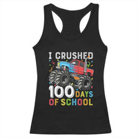100 Days of School Monster Truck Racerback Tank Top Boys Crushing 100th Day Milestone
