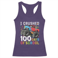 100 Days of School Monster Truck Racerback Tank Top Boys Crushing 100th Day Milestone
