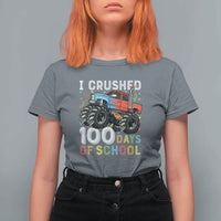 100 Days of School Monster Truck T Shirt For Women Boys 100th Day Celebration