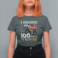 100 Days of School Monster Truck T Shirt For Women Boys 100th Day Celebration
