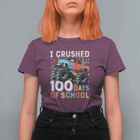 100 Days of School Monster Truck T Shirt For Women Boys 100th Day Celebration