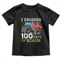 100 Days of School Monster Truck Toddler T Shirt Boys Crushing 100th Day Milestone