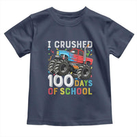100 Days of School Monster Truck Toddler T Shirt Boys Crushing 100th Day Milestone