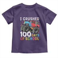 100 Days of School Monster Truck Toddler T Shirt Boys Crushing 100th Day Milestone
