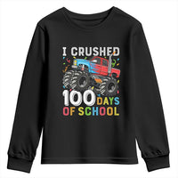 100 Days of School Monster Truck Youth Sweatshirt Boys Crushing 100th Day Milestone