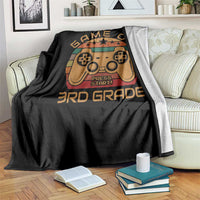 Game On First Day of 3rd Grade Throw Blanket Funny Gamer Back to School Kids Gift