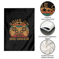 Game On First Day of 3rd Grade Garden Flag Funny Gamer Back to School Kids Gift