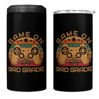 Game On First Day of 3rd Grade 4 in 1 Can Cooler Tumbler Funny Gamer Back to School Kids Gift