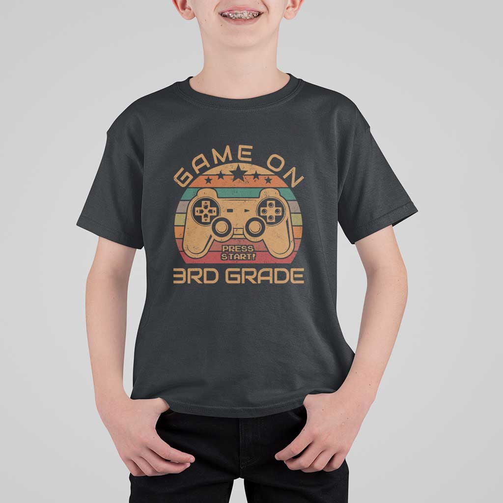 First Day of 3rd Grade T Shirt For Kid Game On Gamer Back to School Gift