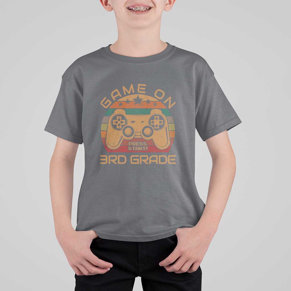 First Day of 3rd Grade T Shirt For Kid Game On Gamer Back to School Gift