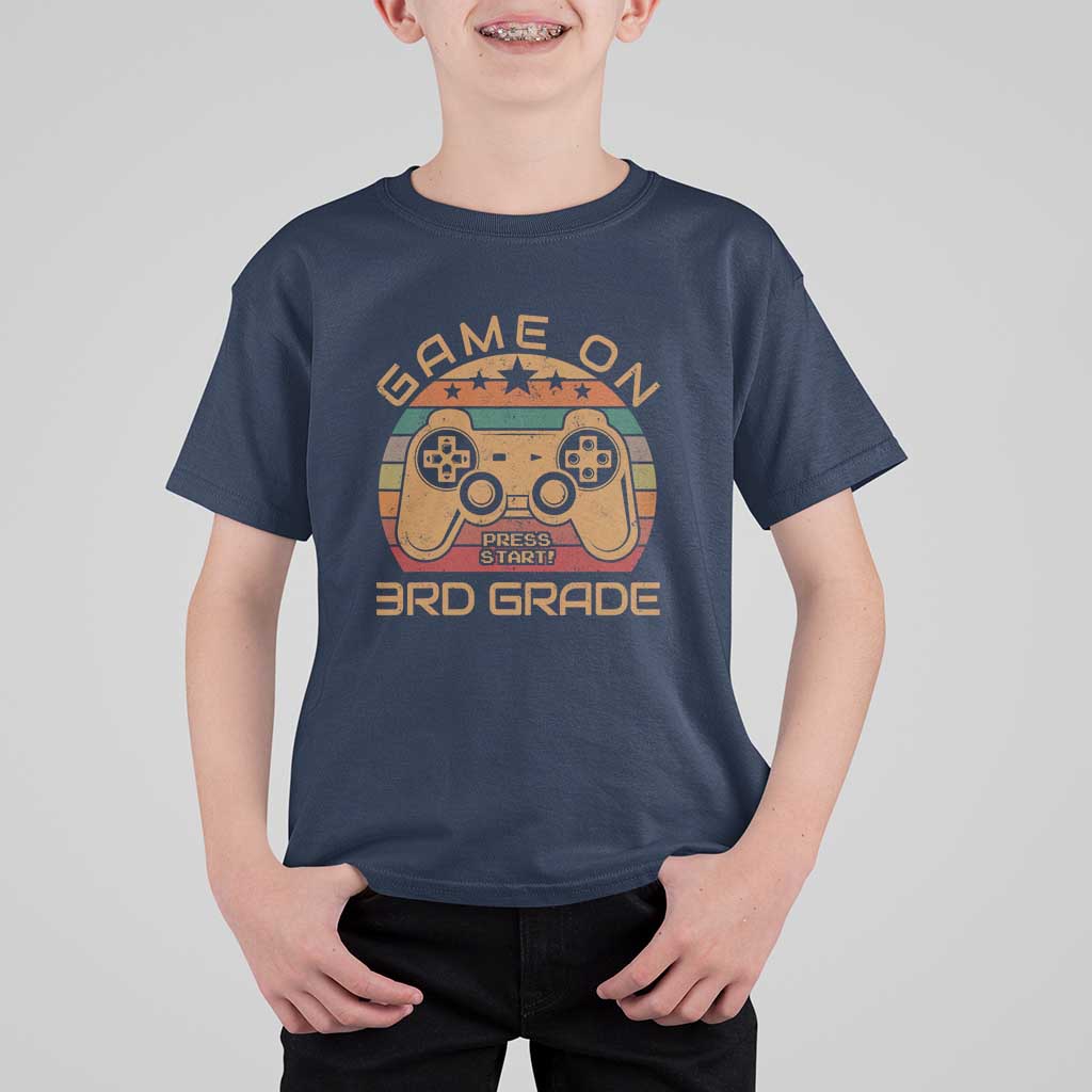 First Day of 3rd Grade T Shirt For Kid Game On Gamer Back to School Gift
