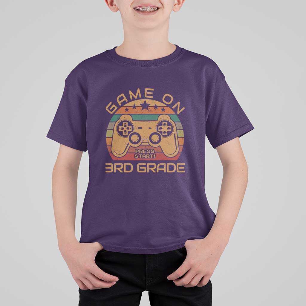 First Day of 3rd Grade T Shirt For Kid Game On Gamer Back to School Gift