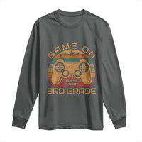 Game On First Day of 3rd Grade Long Sleeve Shirt Funny Gamer Back to School Kids Gift