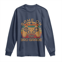 Game On First Day of 3rd Grade Long Sleeve Shirt Funny Gamer Back to School Kids Gift