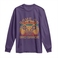 Game On First Day of 3rd Grade Long Sleeve Shirt Funny Gamer Back to School Kids Gift