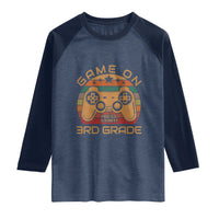 Game On First Day of 3rd Grade Raglan Shirt Funny Gamer Back to School Kids Gift