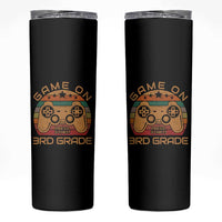 Game On First Day of 3rd Grade Skinny Tumbler Funny Gamer Back to School Kids Gift