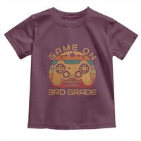 Game On First Day of 3rd Grade Toddler T Shirt Funny Gamer Back to School Kids Gift