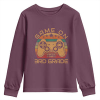 Game On First Day of 3rd Grade Youth Sweatshirt Funny Gamer Back to School Kids Gift