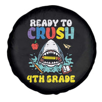 Shark Ready To Crush 4th Grade Spare Tire Cover Cool Boys First Day of School Gift
