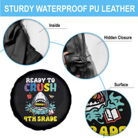 Shark Ready To Crush 4th Grade Spare Tire Cover Cool Boys First Day of School Gift