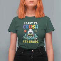 Shark Ready To Crush 4th Grade T Shirt For Women First Day of School