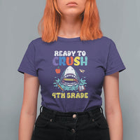 Shark Ready To Crush 4th Grade T Shirt For Women First Day of School