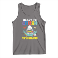 Shark Ready To Crush 4th Grade Tank Top Cool Boys First Day of School Gift